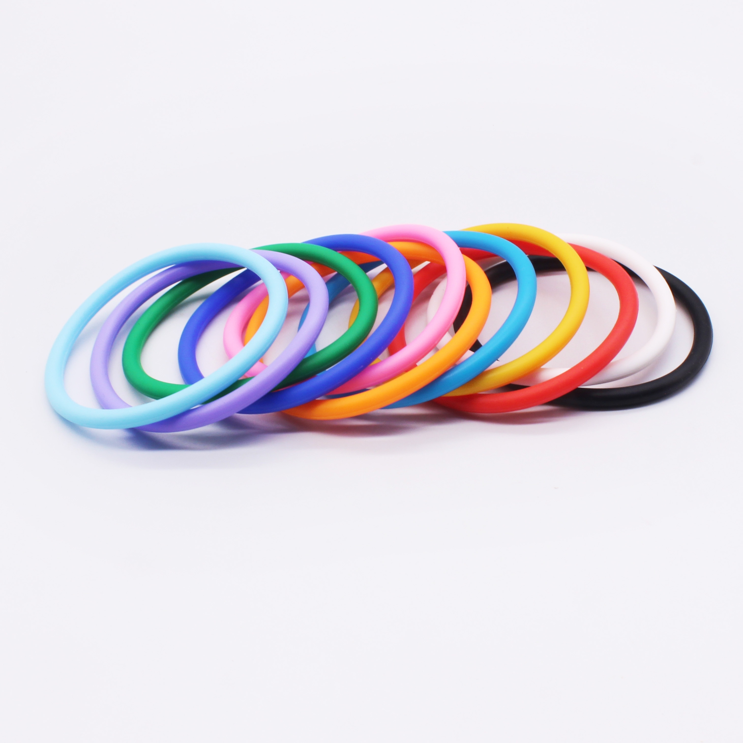 2pcs Large Round Silicone Bangle Set, Versatile